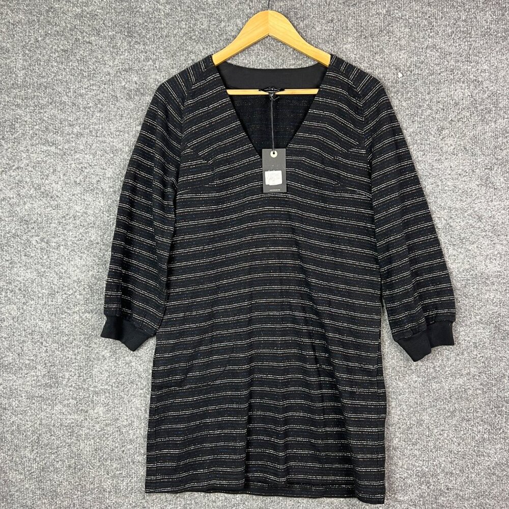 New Lucky Brand 89 Womens Dress Small Petite V Neck Ladies Long Sleeve